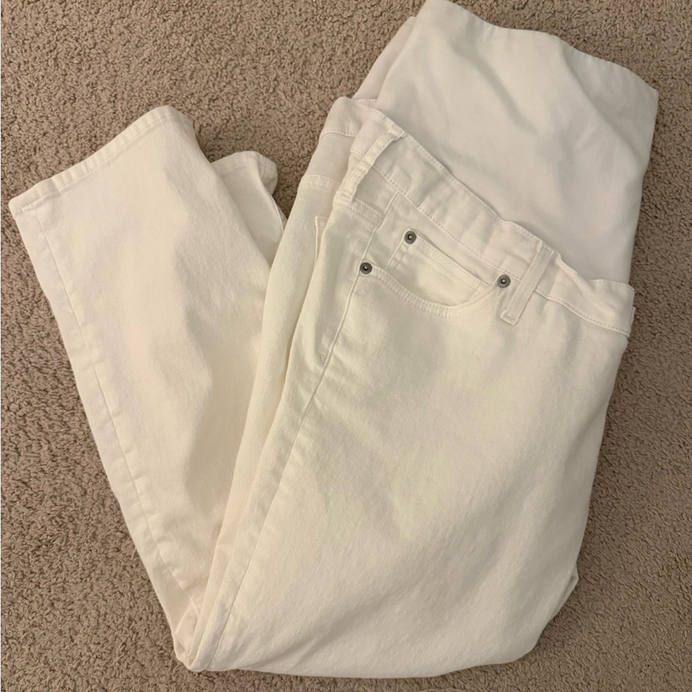 Gap Maternity Full Panel Cheeky Straight Jeans 32 Short